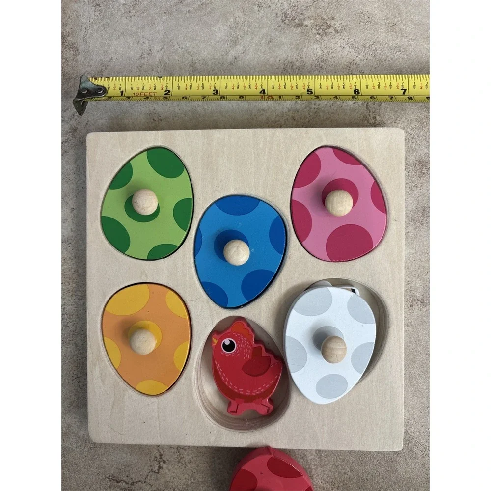 Baby Animal Wooden Montessori Puzzle Toddler Toy Egg Surprise Puzzles 1-3 Years